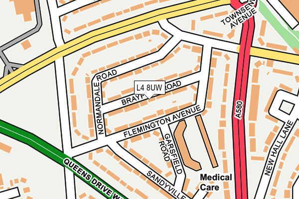 L4 8UW map - OS OpenMap – Local (Ordnance Survey)