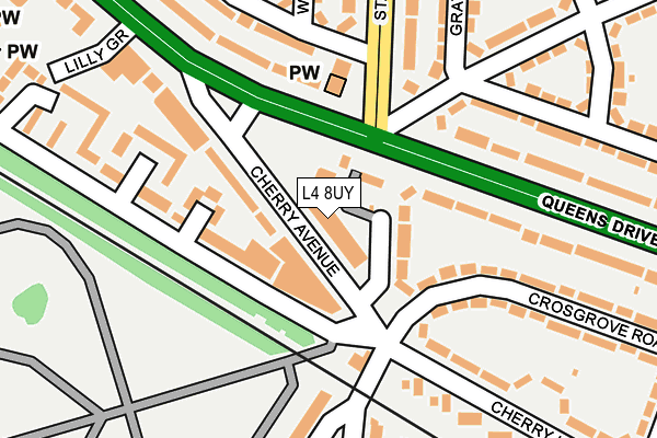 L4 8UY map - OS OpenMap – Local (Ordnance Survey)