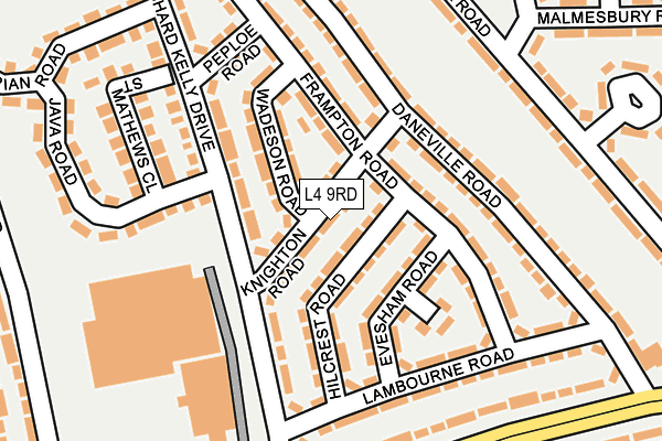 L4 9RD map - OS OpenMap – Local (Ordnance Survey)