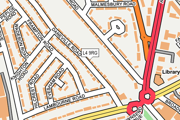 L4 9RG map - OS OpenMap – Local (Ordnance Survey)