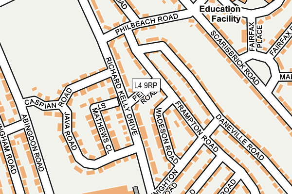 L4 9RP map - OS OpenMap – Local (Ordnance Survey)