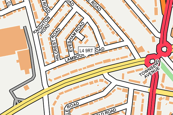 L4 9RT map - OS OpenMap – Local (Ordnance Survey)