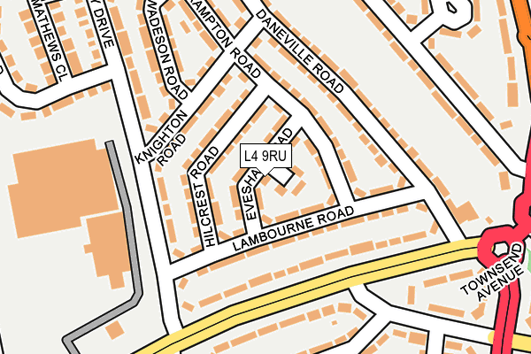 L4 9RU map - OS OpenMap – Local (Ordnance Survey)