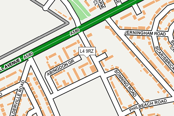 L4 9RZ map - OS OpenMap – Local (Ordnance Survey)