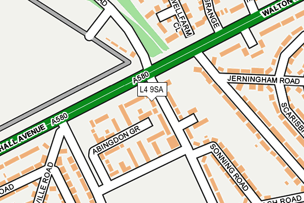 L4 9SA map - OS OpenMap – Local (Ordnance Survey)