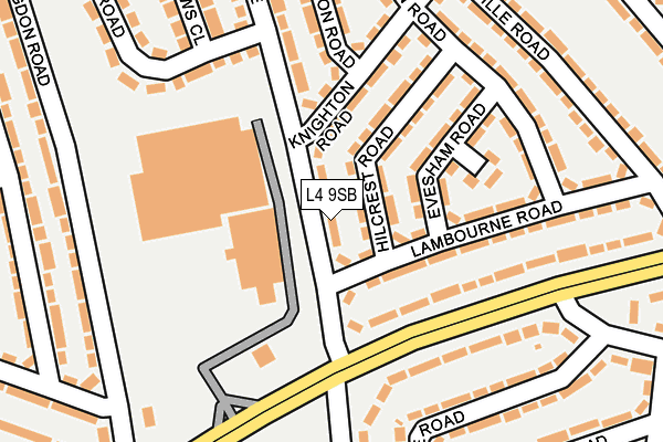 L4 9SB map - OS OpenMap – Local (Ordnance Survey)