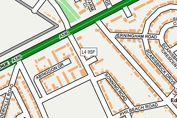 L4 9SF map - OS OpenMap – Local (Ordnance Survey)