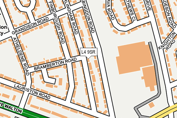 L4 9SR map - OS OpenMap – Local (Ordnance Survey)