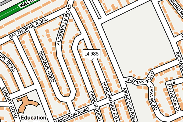 L4 9SS map - OS OpenMap – Local (Ordnance Survey)