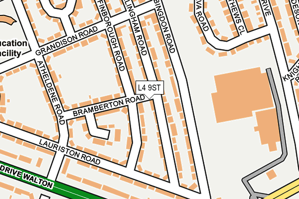 L4 9ST map - OS OpenMap – Local (Ordnance Survey)