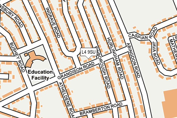 L4 9SU map - OS OpenMap – Local (Ordnance Survey)