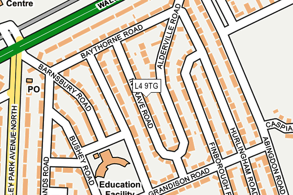 L4 9TG map - OS OpenMap – Local (Ordnance Survey)