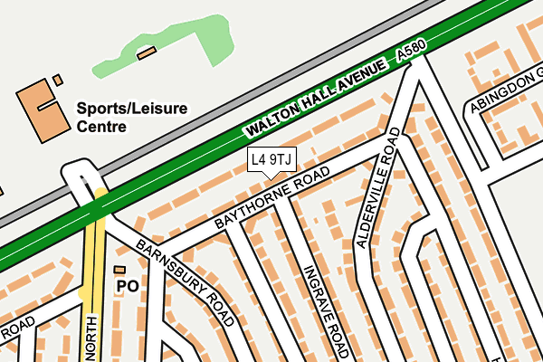 L4 9TJ map - OS OpenMap – Local (Ordnance Survey)