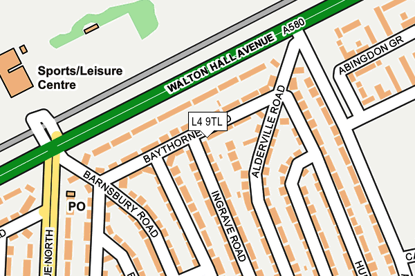 L4 9TL map - OS OpenMap – Local (Ordnance Survey)