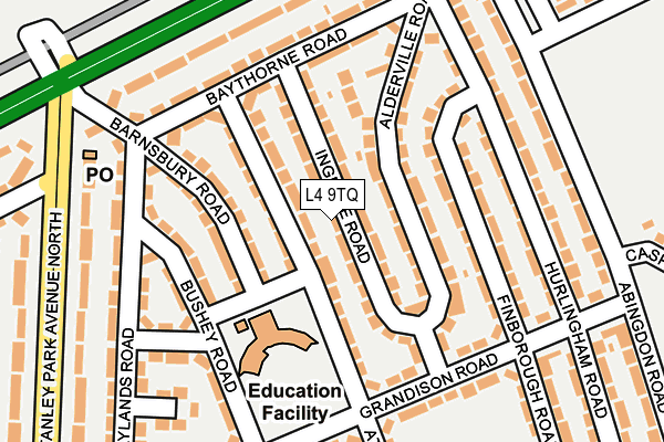 L4 9TQ map - OS OpenMap – Local (Ordnance Survey)