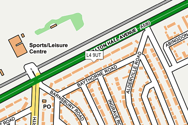L4 9UT map - OS OpenMap – Local (Ordnance Survey)