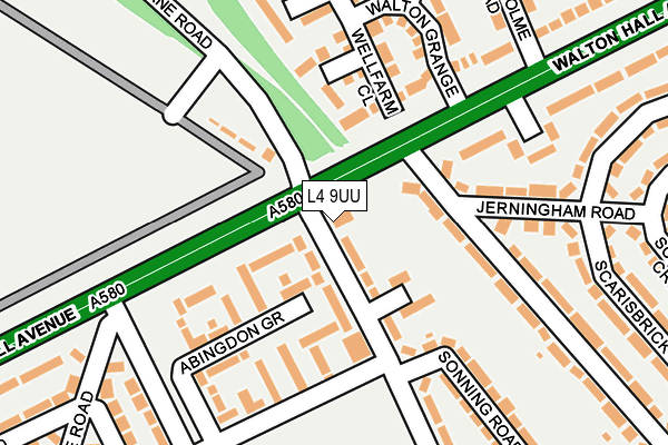 L4 9UU map - OS OpenMap – Local (Ordnance Survey)