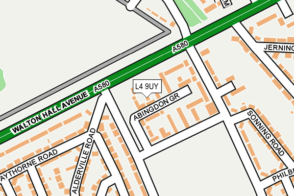 L4 9UY map - OS OpenMap – Local (Ordnance Survey)
