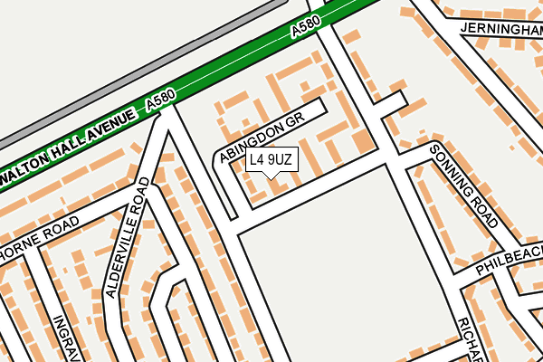 L4 9UZ map - OS OpenMap – Local (Ordnance Survey)