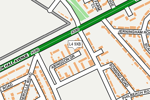 L4 9XB map - OS OpenMap – Local (Ordnance Survey)