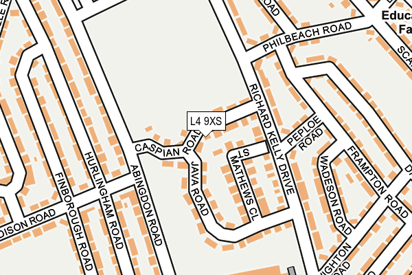 L4 9XS map - OS OpenMap – Local (Ordnance Survey)