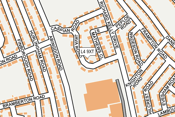 L4 9XT map - OS OpenMap – Local (Ordnance Survey)