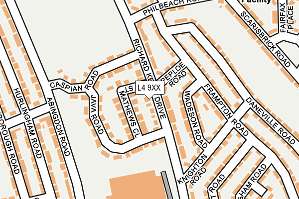 L4 9XX map - OS OpenMap – Local (Ordnance Survey)