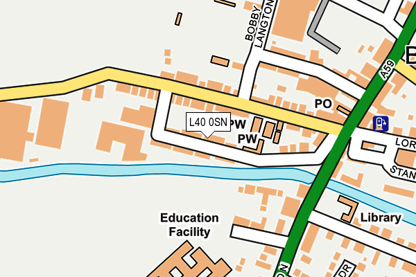 L40 0SN map - OS OpenMap – Local (Ordnance Survey)