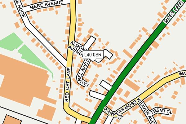 L40 0SR map - OS OpenMap – Local (Ordnance Survey)