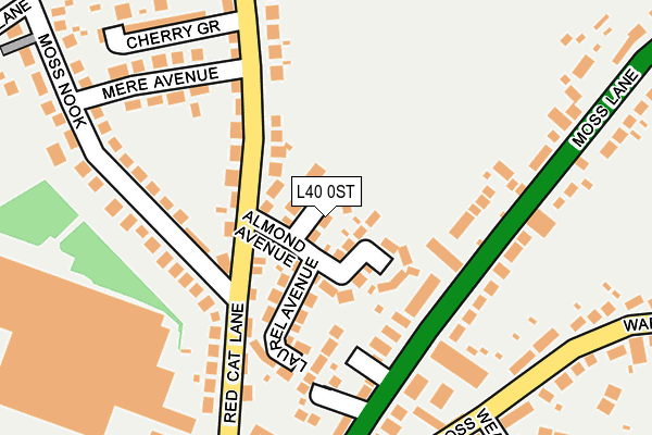 L40 0ST map - OS OpenMap – Local (Ordnance Survey)
