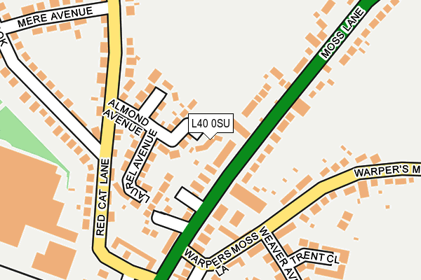 L40 0SU map - OS OpenMap – Local (Ordnance Survey)