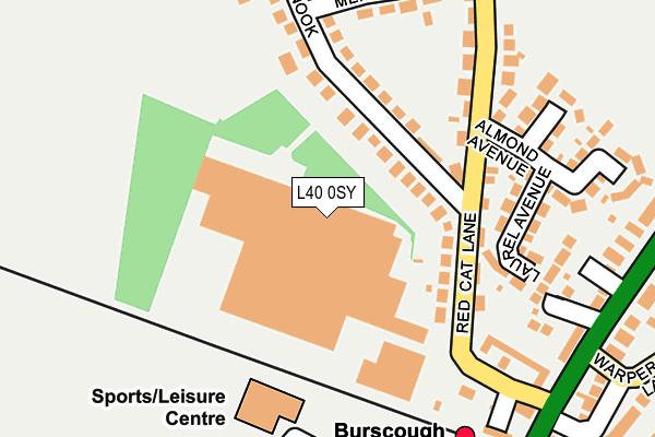 L40 0SY map - OS OpenMap – Local (Ordnance Survey)