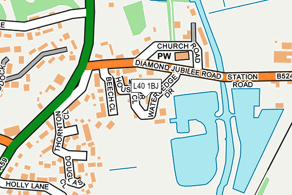 L40 1BJ map - OS OpenMap – Local (Ordnance Survey)