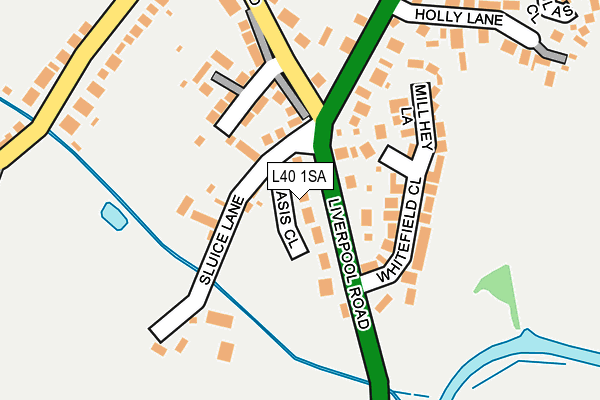 L40 1SA map - OS OpenMap – Local (Ordnance Survey)