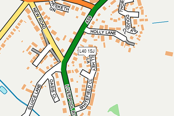 L40 1SJ map - OS OpenMap – Local (Ordnance Survey)