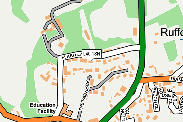 L40 1SN map - OS OpenMap – Local (Ordnance Survey)