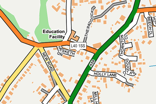 L40 1SS map - OS OpenMap – Local (Ordnance Survey)