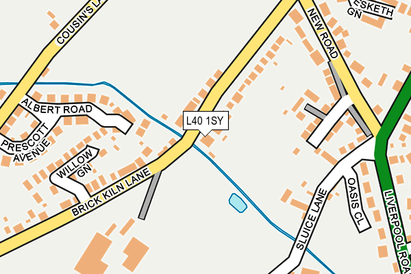 L40 1SY map - OS OpenMap – Local (Ordnance Survey)