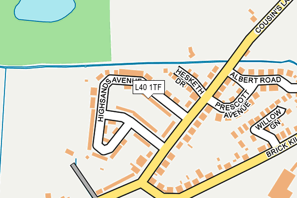 L40 1TF map - OS OpenMap – Local (Ordnance Survey)