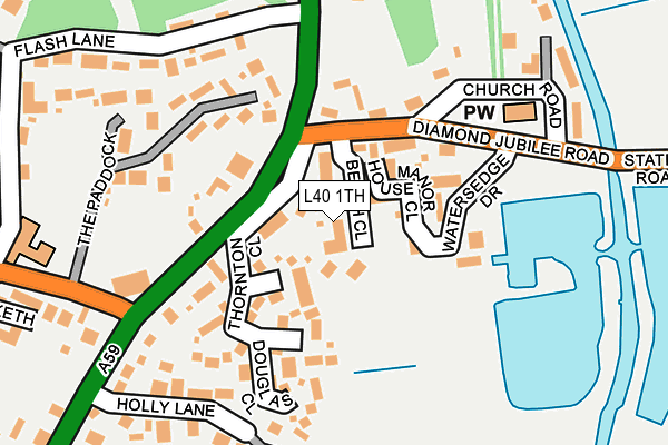 L40 1TH map - OS OpenMap – Local (Ordnance Survey)