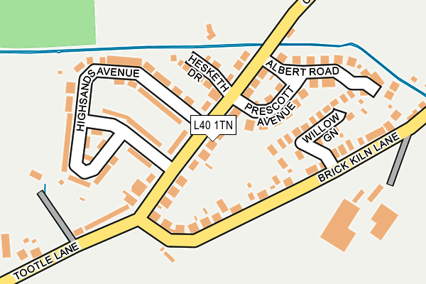 L40 1TN map - OS OpenMap – Local (Ordnance Survey)