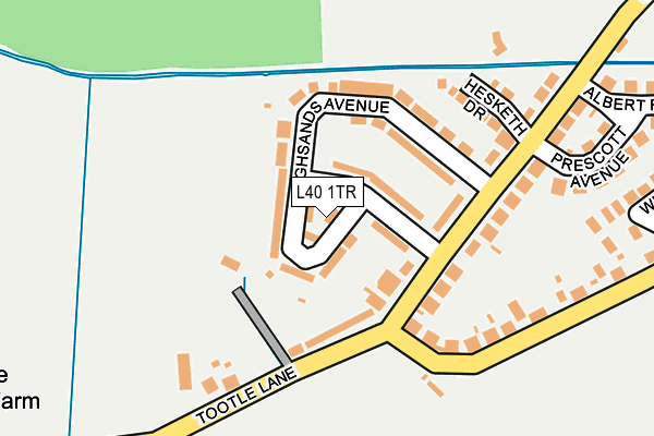 L40 1TR map - OS OpenMap – Local (Ordnance Survey)