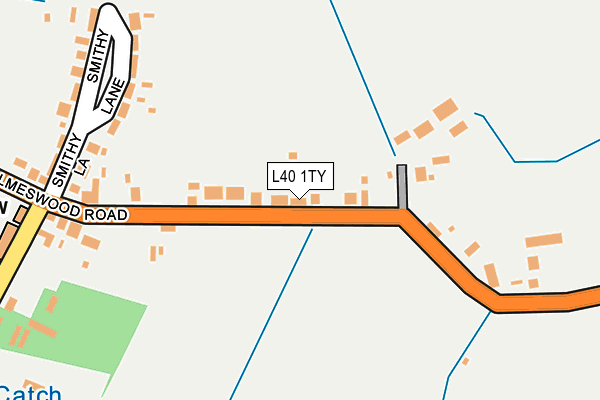 L40 1TY map - OS OpenMap – Local (Ordnance Survey)