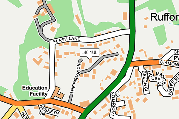 L40 1UL map - OS OpenMap – Local (Ordnance Survey)