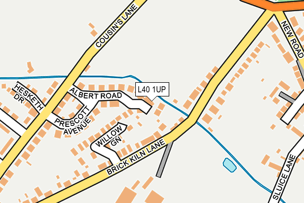 L40 1UP map - OS OpenMap – Local (Ordnance Survey)