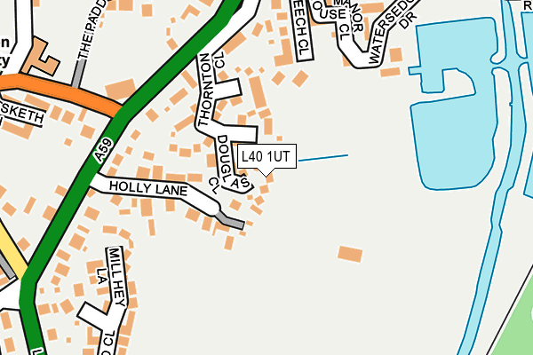 L40 1UT map - OS OpenMap – Local (Ordnance Survey)