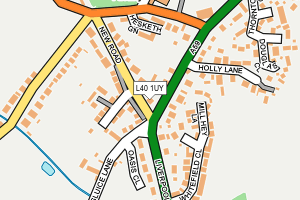 L40 1UY map - OS OpenMap – Local (Ordnance Survey)