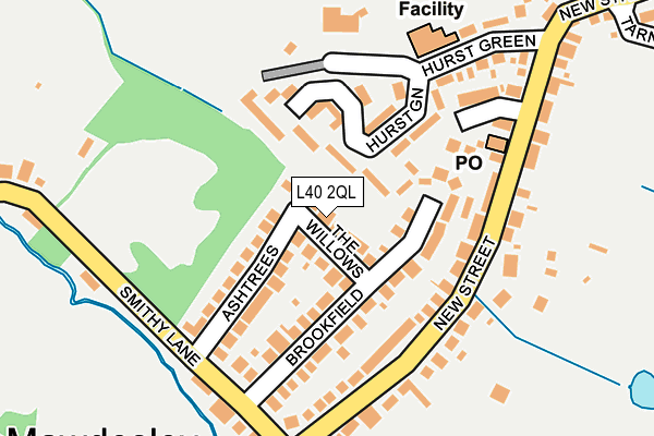 L40 2QL map - OS OpenMap – Local (Ordnance Survey)