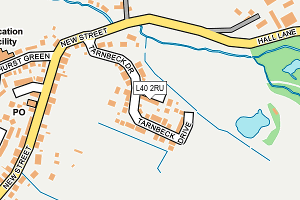 L40 2RU map - OS OpenMap – Local (Ordnance Survey)