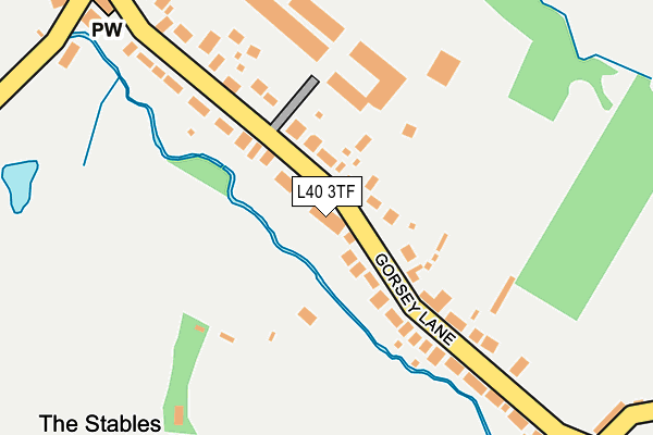 L40 3TF map - OS OpenMap – Local (Ordnance Survey)